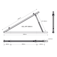 Trójkąt regulowany TMS 30°-60°. uchwyt - zestaw