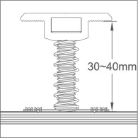 Zacisk środkowy 30-40 mm ramy panelu fotowoltaicznego