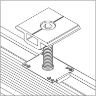 Zacisk środkowy 30-40 mm ramy panelu fotowoltaicznego