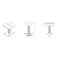 Zacisk środkowy 30-40 mm ramy panelu fotowoltaicznego