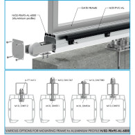 Dolny profil prowadzący AL, 90x95, L6m, RAL7016