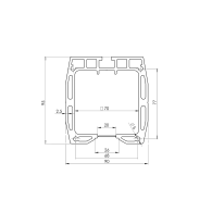 Dolny profil prowadzący AL, 90x95, L6m
