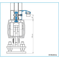 Dolny profil prowadzący AL, 90x95, L6m