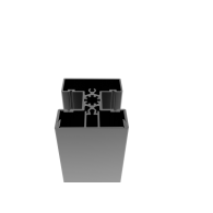 Zestaw słupka aluminiowego 50x60 i szyny maskującej - 6000mm R7016