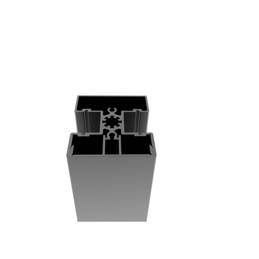 Zestaw aluminiowych słupków ogrodzeniowych i listwy maskującej 50x60-925mm R7016