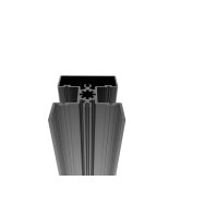 Słupek ogrodzeniowy aluminiowy 50 × 60 mm - 6 m - antracyt RAL 7016 - do wypełnień o szerokości 20 mm