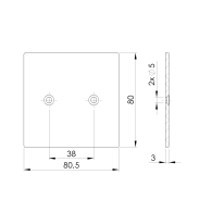 Aluminiowa zaślepka słupka 80x80 R7016