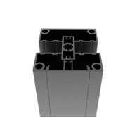 Zestaw słupka aluminiowego 80x80 i szyny maskującej - 6000mm R7016