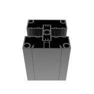 Zestaw słupka aluminiowego 80x80 i szyny maskującej - 6000mm R7016