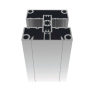 Zestaw słupka aluminiowego 80x80 i szyny maskującej - 7000mm N