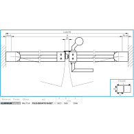 Brama aluminiowa dwuskrzydłowa 3,92x1,85m z wypełnieniem 20x100 R7016 - zestaw