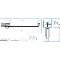 Aluminiowa brama rolowana przesuwna 6x2,045m z wypełnieniem 20x100 R7016 - zestaw