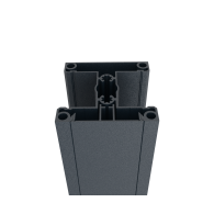 Zestaw słupka aluminiowego 70x70 i szyny maskującej - 6000mm R7016