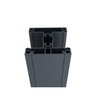 Zestaw słupka aluminiowego 70x70 i szyny maskującej - 6000mm R7016