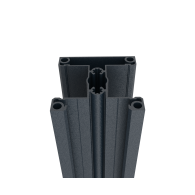 Słupek ogrodzeniowy aluminiowy 70x70 mm - 1,85 m - antracyt RAL 7016 - do paneli o szerokości 40 mm