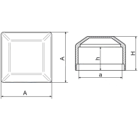 Zaślepka do słupka 70x70mm-PVC