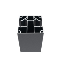 Słupek ogrodzeniowy aluminiowy 70 × 70 mm - 6,0 m - Antracyt RAL 7016 - do wypełnień o szerokości 20 mm