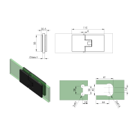 Zawias do drzwi szklanych +/- 90 stopni SwingPro