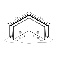 Balustrada całoszklana - Kotwienie górne AL/E