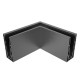 Narożnik aluminiowy do całoszklanego balustrady 90° antracyt RAL7016 górne kotwienie