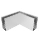Narożnik aluminiowy 90° do szkła 12-21,5 mm, kotwienie górne, wykończenie satyna ELOX