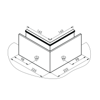Balustrada-klakson wykonana w całości ze szkła. kotwienie górne profilowane