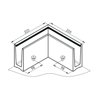 Balustrada-klakson wykonana w całości ze szkła. kotwienie górne profilowane
