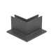 Narożnik wewnętrzny 90° aluminium antracyt RAL7016 górne kotwienie do szkła 12-21,5 mm