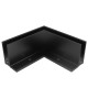 Narożnik aluminiowy 90° do kotwienia górnego profili malowany proszkowo czarny RAL 9005