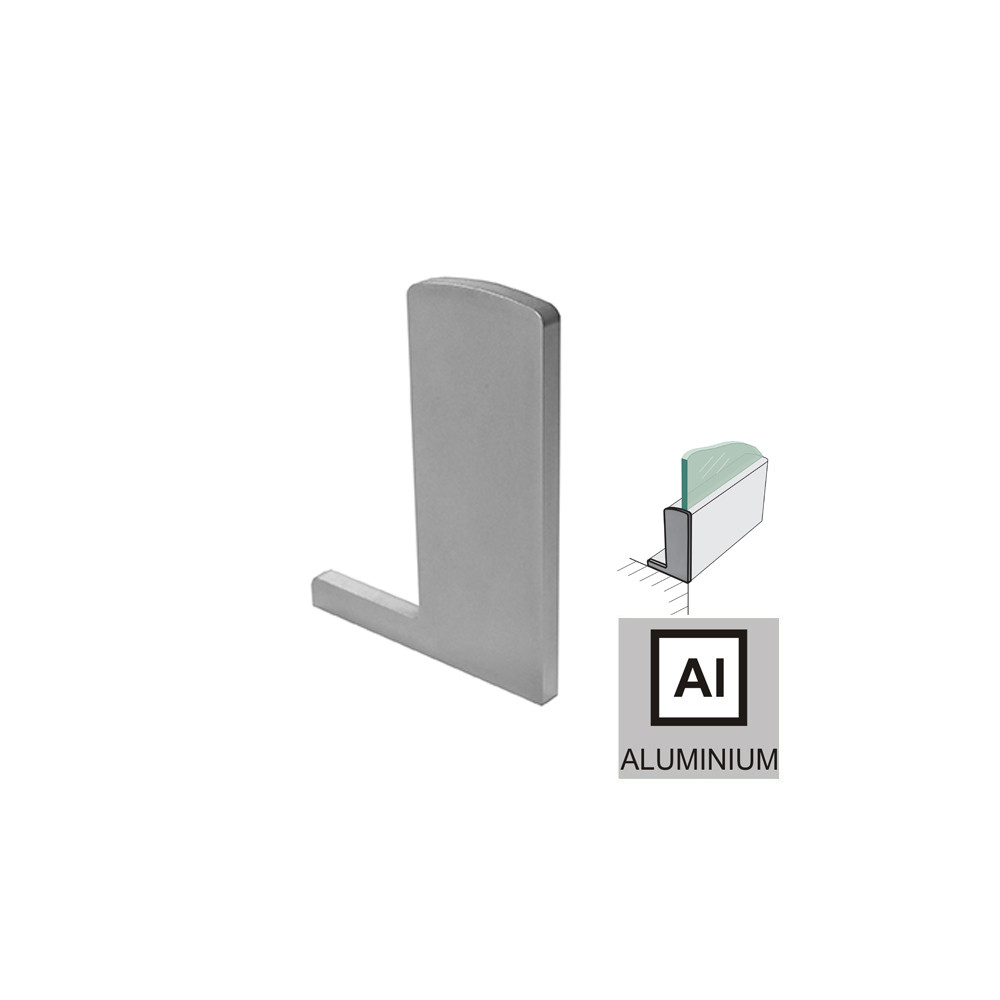 Płyta zaślepiająca, 125x46 AL/INOX efekt/Satyna