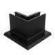 Narożnik aluminiowy do kotwienia górnego profilu balustrady czarny RAL 9005 90°