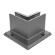 Narożnik aluminiowy do całoszklanych balustrad 90° antracyt RAL7016 górne kotwienie