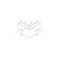 Balustrada-klakson wykonana w całości ze szkła. kotwienie boczne od strony profilu