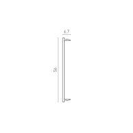 Szeroka szyna osłonowa do ogrodzenia. słupek 60x60-6000mm