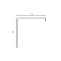 Narożna listwa maskująca do ogrodzenia. słupek 60x60-6000mm
