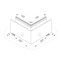 Balustrada-klakson wykonana w całości ze szkła. kotwienie górne profilowane