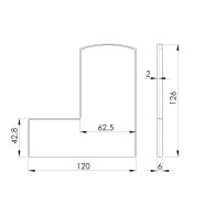 Zaślepka do profilu AL/0006-UNO-S-E + listwa maskująca
