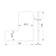 Puste miejsce na profil Al/0006-UNO-S-E + listwa maskująca