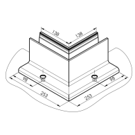 Balustrada-klakson wykonana w całości ze szkła. kotwienie górne profilowane