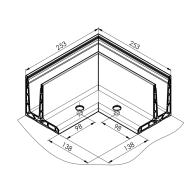 Balustrada-klakson wykonana w całości ze szkła. kotwienie górne profilowane