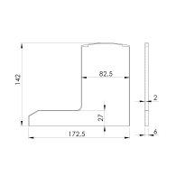 Płyta zaślepiająca do profilu AL/0018-S-E