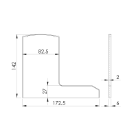 Płyta zaślepiająca do profilu AL/0018-S-E