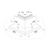 Balustrada-klakson wykonana w całości ze szkła. kotwienie górne profilowane