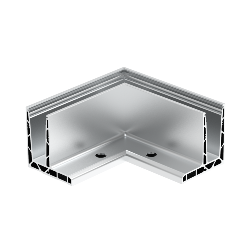 Balustrada-klakson wykonana w całości ze szkła. kotwienie górne profilowane