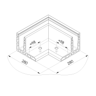 Balustrada-klakson wykonana w całości ze szkła. kotwienie górne profilowane