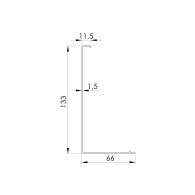 Listwa maskująca do bocznego profilu zamkniętego AL/0005-UNO