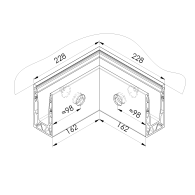 Kotwienie boczne balustrady całoszklanej