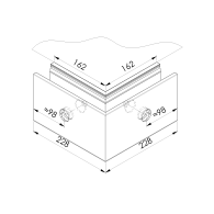 Kotwienie boczne balustrady całoszklanej