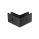 Aluminiowy narożnik zewnętrzny 90° do profilu bocznego kotwienia, czarny satyna ELOX, szkło 12-17,52 mm