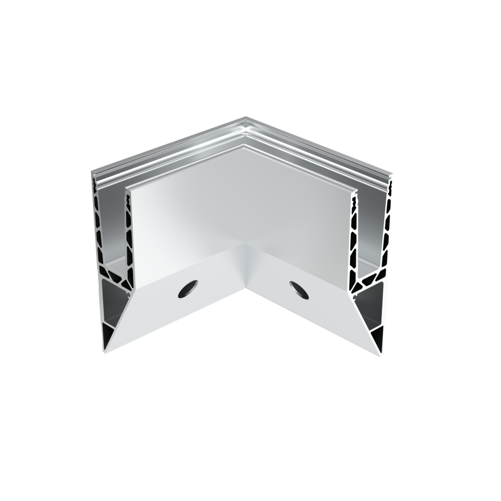 Kotwienie boczne balustrady całoszklanej